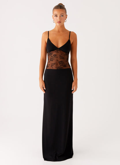 KAYLIVA – Evonni Black Lace Maxi Dress
