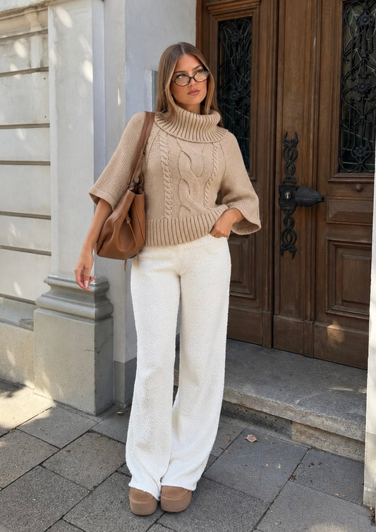 KAYLIVA - Oversized Cable Knit Sweater